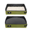 Portable Cat Litter Box Foldable Green Travel Toilet for Car Outdoor Pet Use