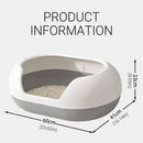 Large Semi Closed Cat Litter Box Covered Litter Pan for Cats Easy Clean Design - Green