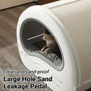 Large Fully Enclosed Cat Litter Box Pet Toilet Odour Control Easy Clean Tray - White