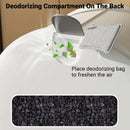 Large Fully Enclosed Cat Litter Box Pet Toilet Odour Control Easy Clean Tray - White
