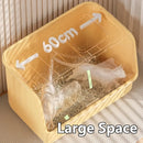 Large Fully Enclosed Cat Litter Box with Lid Odor Control Litter Pan for Cats - Yellow