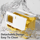 Large Fully Enclosed Cat Litter Box with Lid Odor Control Litter Pan for Cats - Yellow