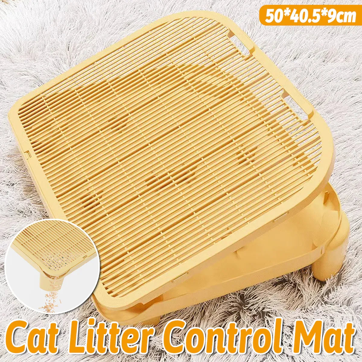 Cat Litter Mat Large Size Non Slip Design for Indoor Pet Toilet Box Cleaning Use