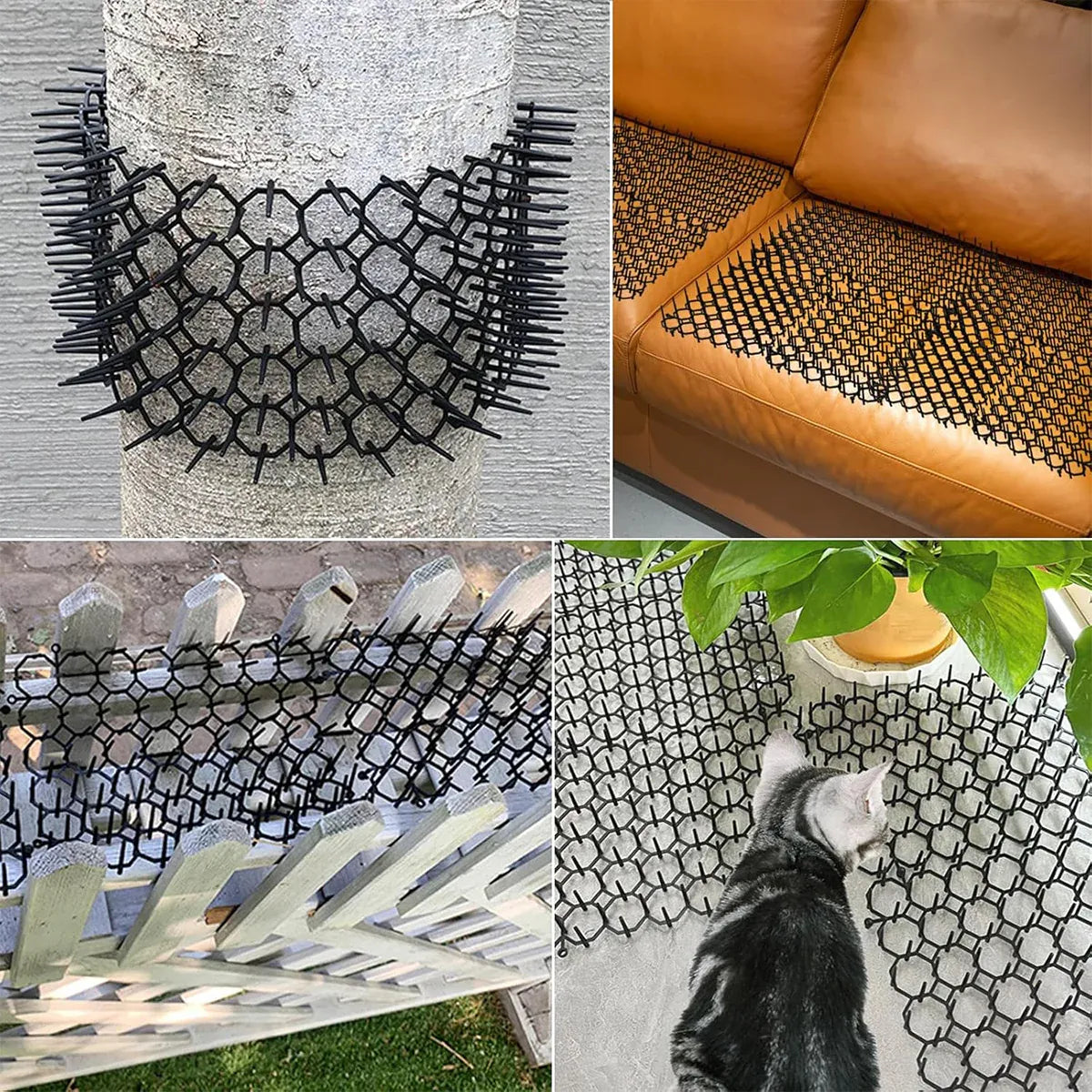 24PCS Cat Deterrent Spike Mat for Garden Balcony Fence Sofa