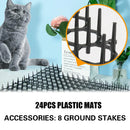 24PCS Cat Deterrent Spike Mat for Garden Balcony Fence Sofa