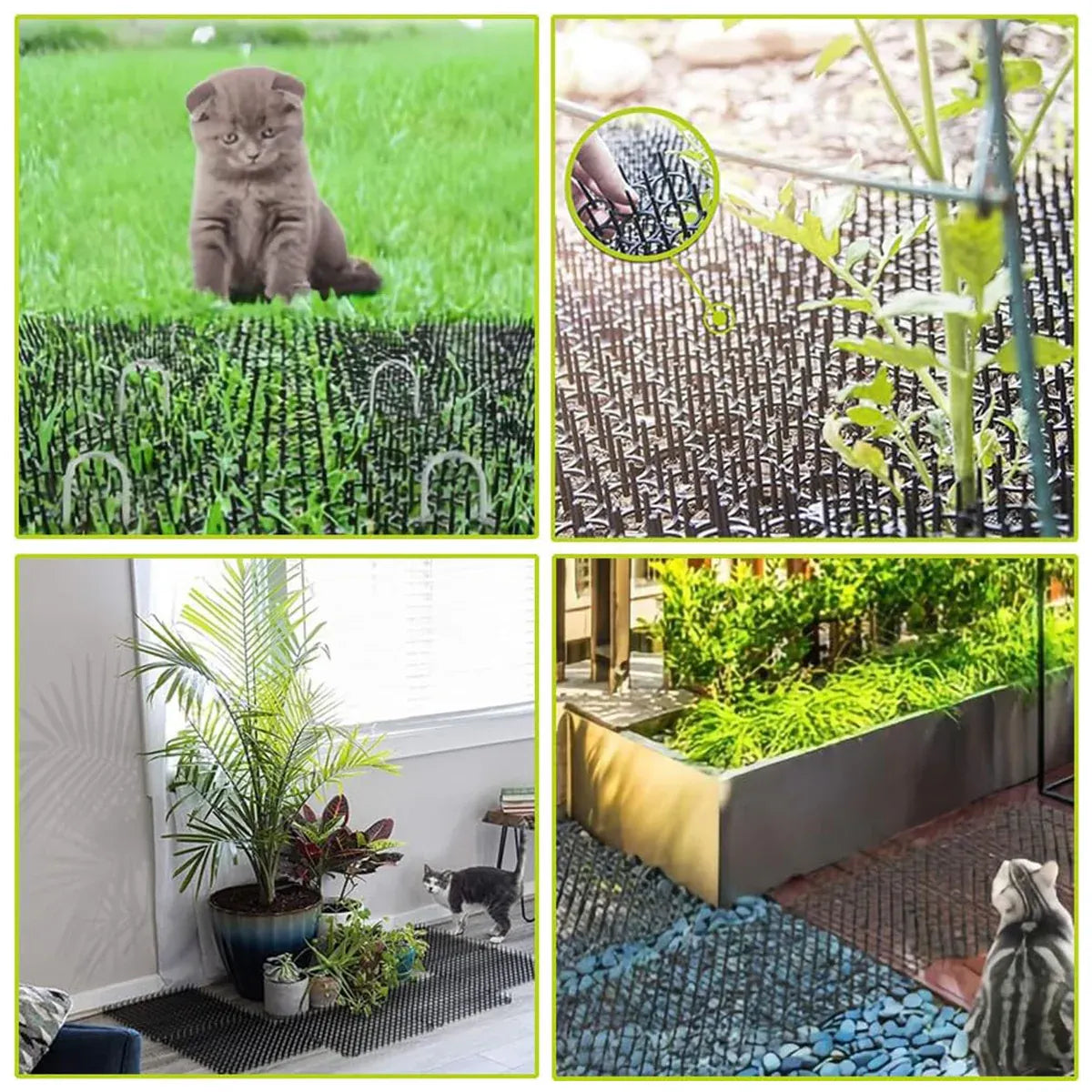 24PCS Cat Deterrent Spike Mat for Garden Balcony Fence Sofa