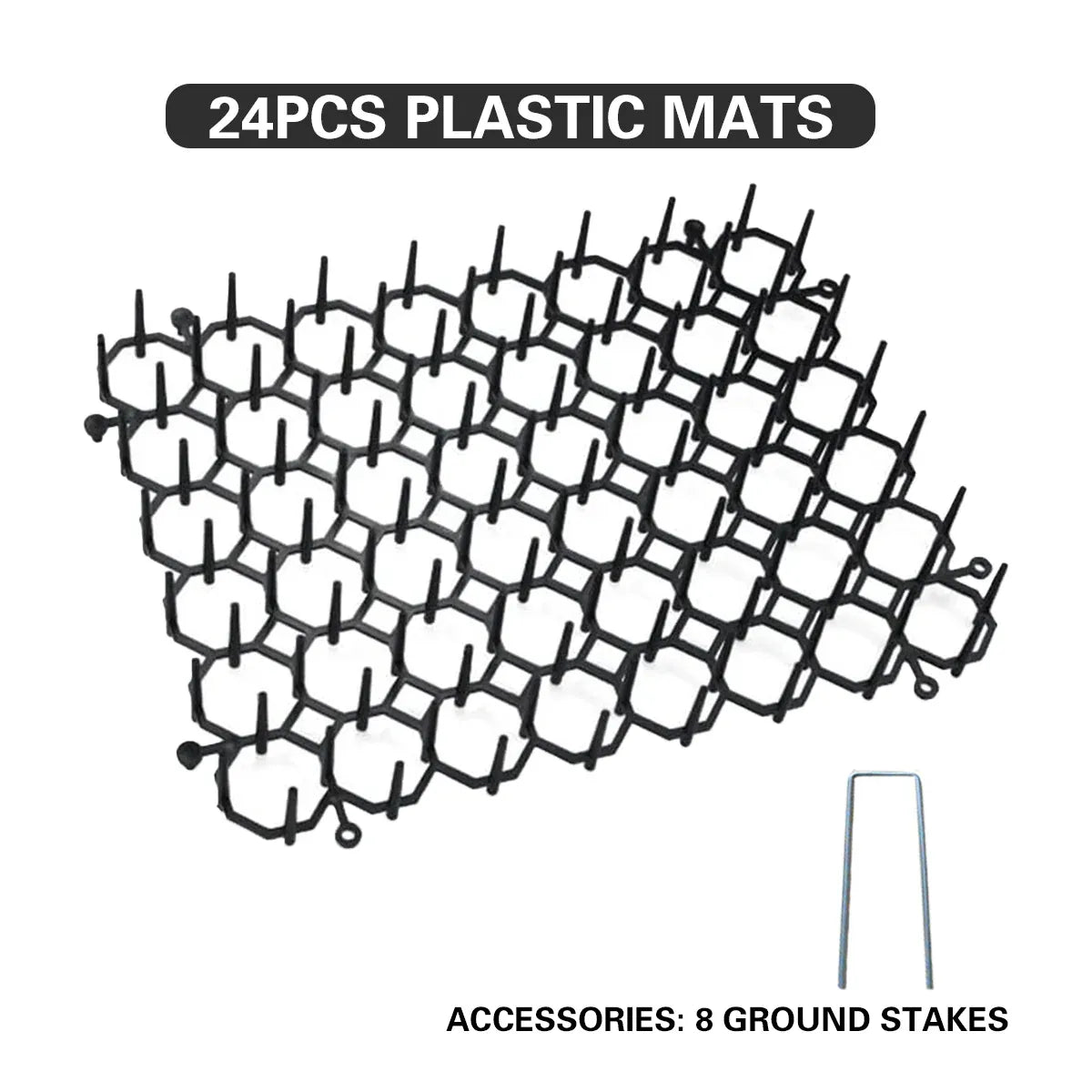 24PCS Cat Deterrent Spike Mat for Garden Balcony Fence Sofa