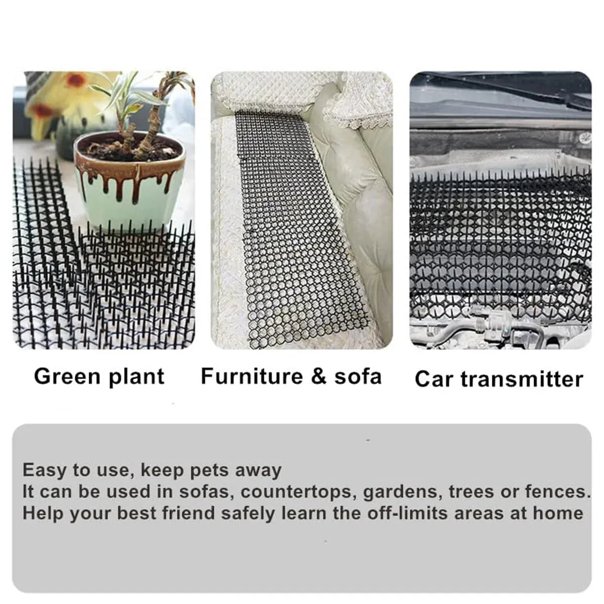 24PCS Cat Deterrent Spike Mat for Garden Balcony Fence Sofa