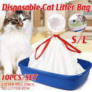 10 PCS Disposable Pet Waste Bags Cat Litter Bags Thickened Heavy Duty Leakproof - S
