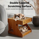 Solid Wood Cat Scratching Board Integrated Vertical Double-layer Cat House