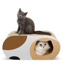 Durable Cat Tunnel Scratcher Bed Combo Interactive Toy House For Kittens Pets