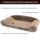 Leopard Print Cat Scratcher Board Durable Cardboard Surface for Claw Sharpening