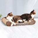 Leopard Print Cat Scratcher Board Durable Cardboard Surface for Claw Sharpening
