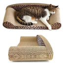 Leopard Print Cat Scratcher Board Durable Cardboard Surface for Claw Sharpening