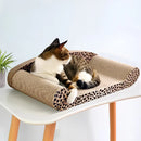 Leopard Print Cat Scratcher Board Durable Cardboard Surface for Claw Sharpening