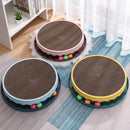 Cat Scratcher Turntable Toy Large Round Corrugated Board Nest Scratch Resistant - Blue