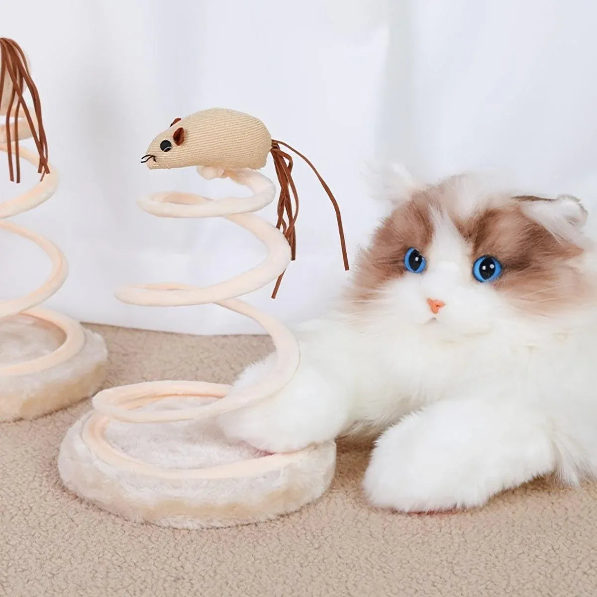 Durable Cat Scratching Board Interactive Scratch Pad Toy for Cats and Kittens - Fish