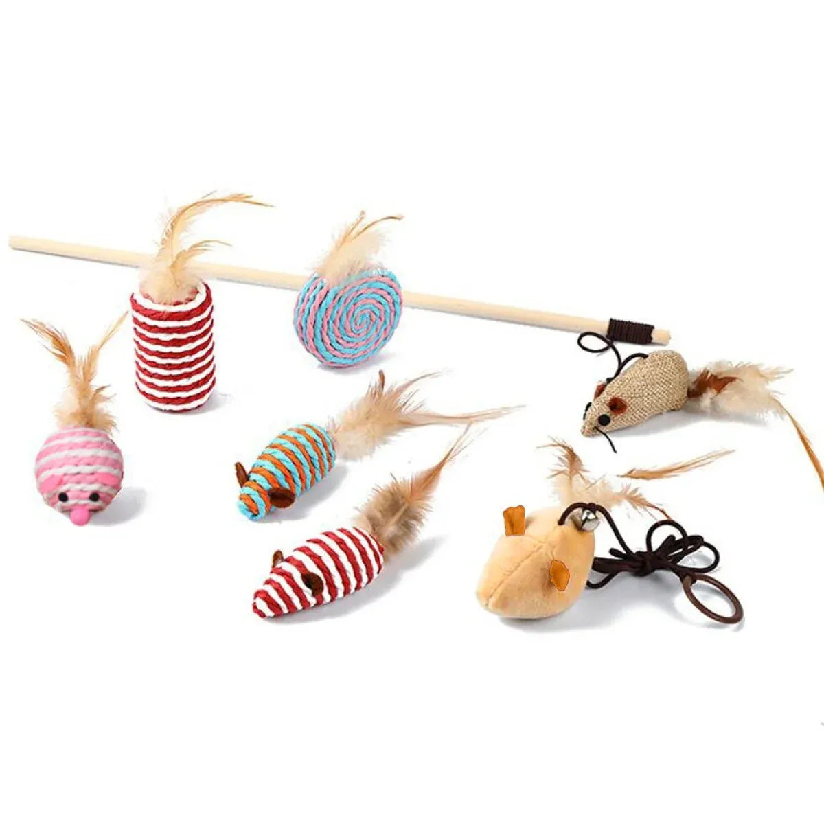 Cat Toys Set 7PCS Interactive Kitten Toys Durable for Indoor Cats Kittens Use