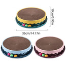 Cat Scratcher Turntable Toy Large Round Corrugated Board Nest Scratch Resistant - Yellow