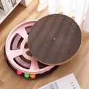 Cat Scratcher Turntable Toy Large Round Corrugated Board Nest Scratch Resistant - Yellow