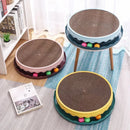 Cat Scratcher Turntable Toy Large Round Corrugated Board Nest Scratch Resistant - Yellow