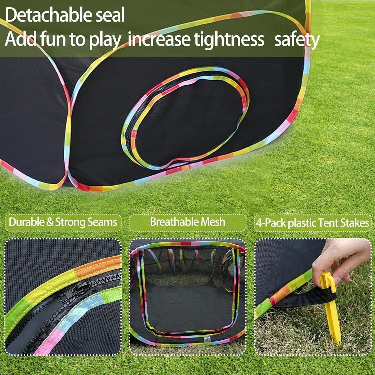 Collapsible Cat Tunnel Interactive Drill Bucket Fun Pet Toy for Cats Indoor Play