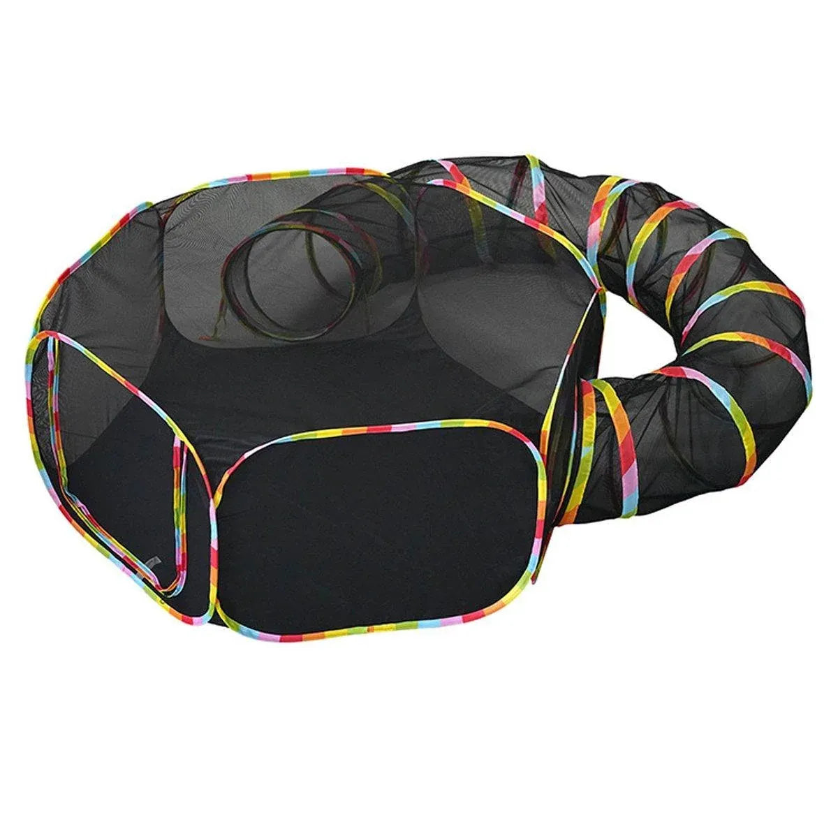 Collapsible Cat Tunnel Interactive Drill Bucket Fun Pet Toy for Cats Indoor Play