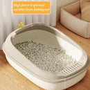 Semi Enclosed Cat Litter Box Large Detachable Washable Toilet Bedpan for Cats