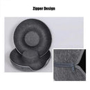 Felt Cat Tunnel Bed Round Donut Cave Nest for Kittens and Small Pets 60x30cm - Dark Grey