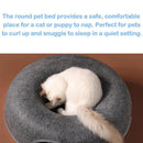 Felt Cat Tunnel Bed Round Donut Cave Nest for Kittens and Small Pets 60x30cm - Dark Grey