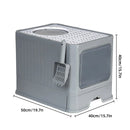 Large Fully Enclosed Cat Litter Box Cat Toilet Pet Litter Tray Odor Control - Green