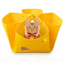 Felt Cat Nest Foldable Deformable Cat Tunnel Semi Enclosed Cat House Pet Bed