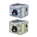 Cat Bed Foldable Double Layer Upper Lower Pet House Sleeping Nest Cushion - Blue