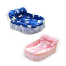 Cat Kennel Universal Cat Sleeping Nest Princess Style Lace Pet Special Kitten Cyber Red Mat - Blue