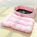 Cat Kennel Universal Cat Sleeping Nest Princess Style Lace Pet Special Kitten Cyber Red Mat - Blue