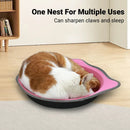 Cat Scratching Post Pad 2 in 1 PP Blanket Non Slip Indoor Kitten 38 x 38 x 5cm - Pink