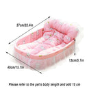Cat Kennel Universal Cat Sleeping Nest Princess Style Lace Pet Special Kitten Cyber Red Mat - Pink