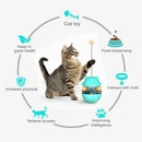 Cat Treat Dispenser Toy Ball Kitten Selfplay Interactive Tumbler Multifunction - Red