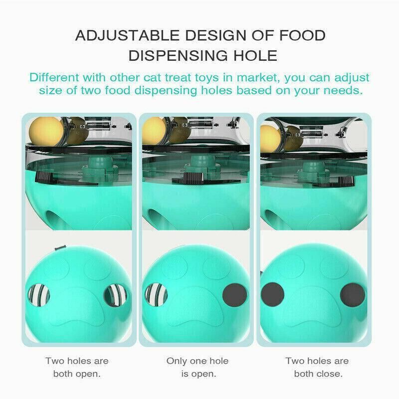 Cat Treat Dispenser Toy Ball Kitten Selfplay Interactive Tumbler Multifunction - Yellow