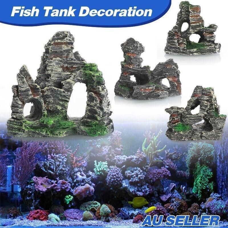 Aquarium Rockery Landscaping Cave Mountain View Decoration Ornament Fish Tank - GS1004