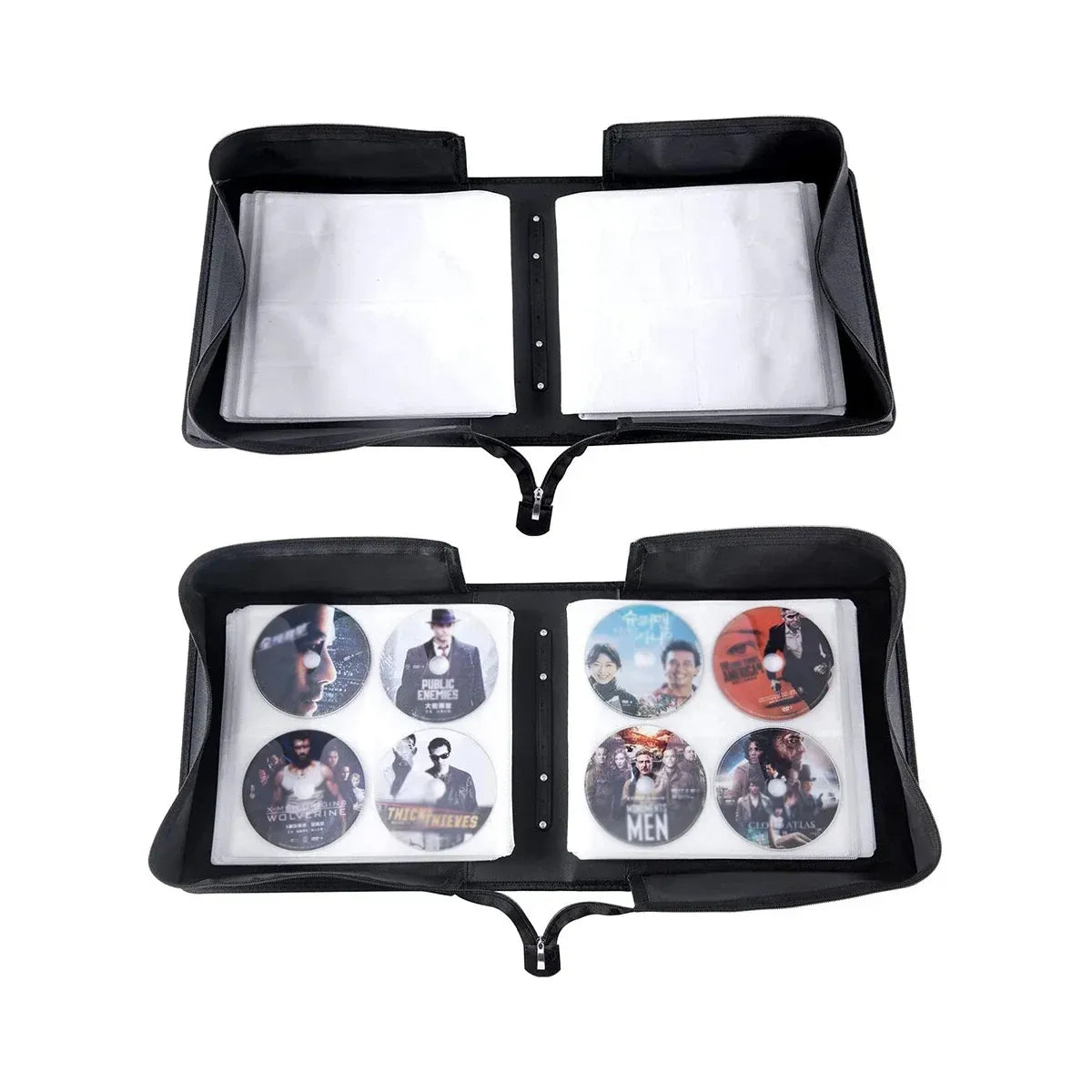 520 CD Capacity PU Leather Disc Storage Organizer Carry Case for Music DVD Media