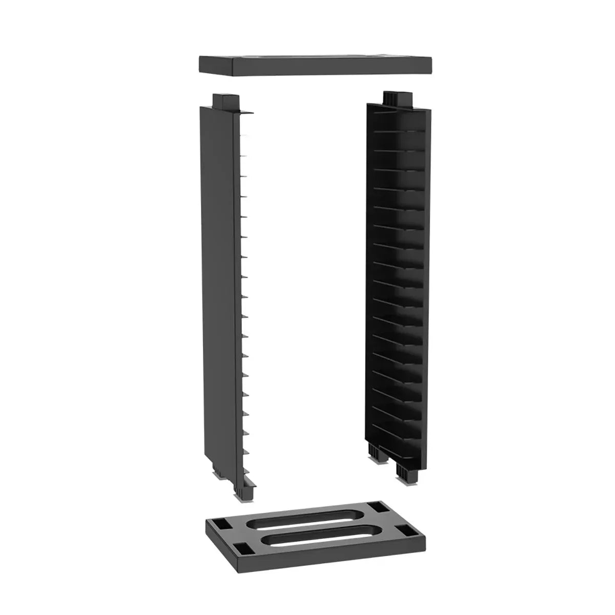 CD Case Storage Rack For 18 Cases With Double-Layer Design In Black