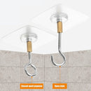 12 PCS Heavy Duty Self Adhesive Hooks Stainless Steel Ceiling Hooks for Home - Open