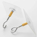 12 PCS Heavy Duty Self Adhesive Hooks Stainless Steel Ceiling Hooks for Home - Open