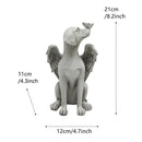 Angel Dog Statue Resin Pet Memorial Garden Dog Ornament Outdoor Animal Decor