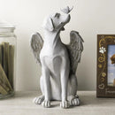 Angel Dog Statue Resin Pet Memorial Garden Dog Ornament Outdoor Animal Decor