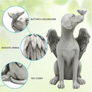 Angel Dog Statue Resin Pet Memorial Garden Dog Ornament Outdoor Animal Decor