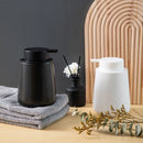 400ML Ceramic Stoneware Soap Dispenser Modern Design Lotion Pump Manual Bathroom - Black