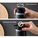 400ML Ceramic Stoneware Soap Dispenser Modern Design Lotion Pump Manual Bathroom - White