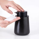400ML Ceramic Stoneware Soap Dispenser Modern Design Lotion Pump Manual Bathroom - White